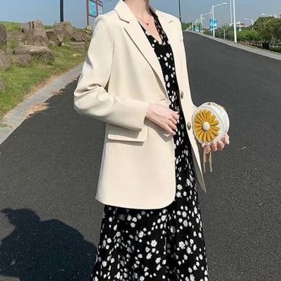 9086/西装外套女2020新款韩版百搭春秋季新款网红休闲小个子西服英伦风