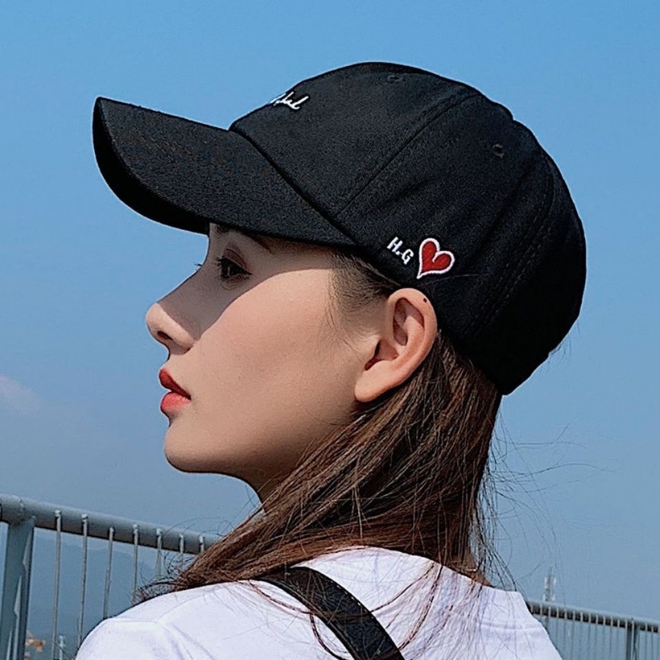 Trendy peaked women's hat Korean version trend net red student casual all-match young people sunshade sunscreen baseball cap ins