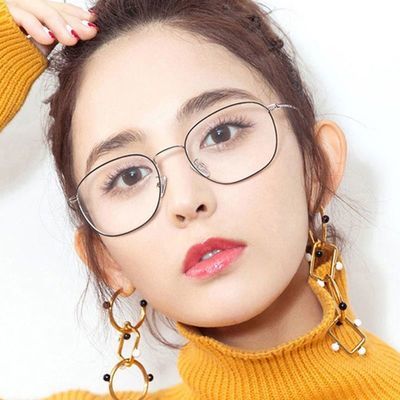 103917/网红新款近视男女防蓝光平光眼镜防辐射近视镜复古圆框学生护目镜