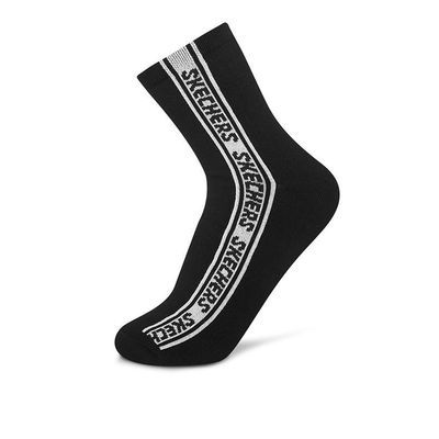 71177/Skechers斯凯奇新款字母LOGO中筒袜运动袜子男一对装L319M124