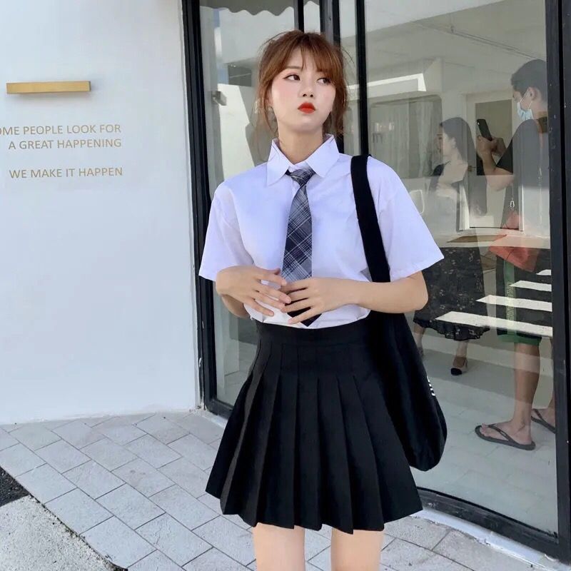 21夏季套装女学生jk制服正版不良少女两件套宽松学院风班服衬衫 拼多多超惠优惠商城 大额商品优惠券 超高商品折扣