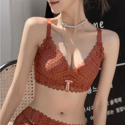 37421/麦穗乳胶内衣女调整型小胸聚拢收副乳无钢圈薄款防垂无痕文胸罩