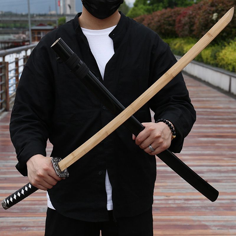 拔刀剑日本武士道木刀剑带鞘居合道剑道竹剑竹刀cos表演未开刃