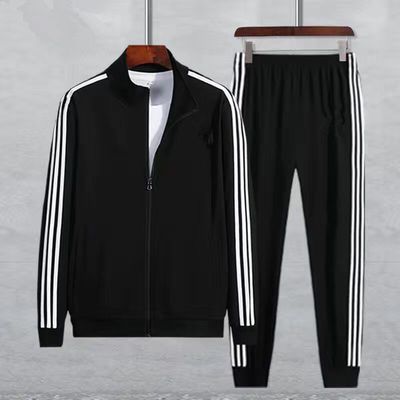 57539/春季卫衣卫裤运动套装男青年潮流立领大码长袖两件套潮牌小脚裤