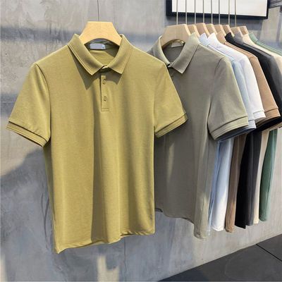 48969/莫迪兰新色POLO衫翻领珠地棉短袖男士韩版修身纯色2021新款T恤潮