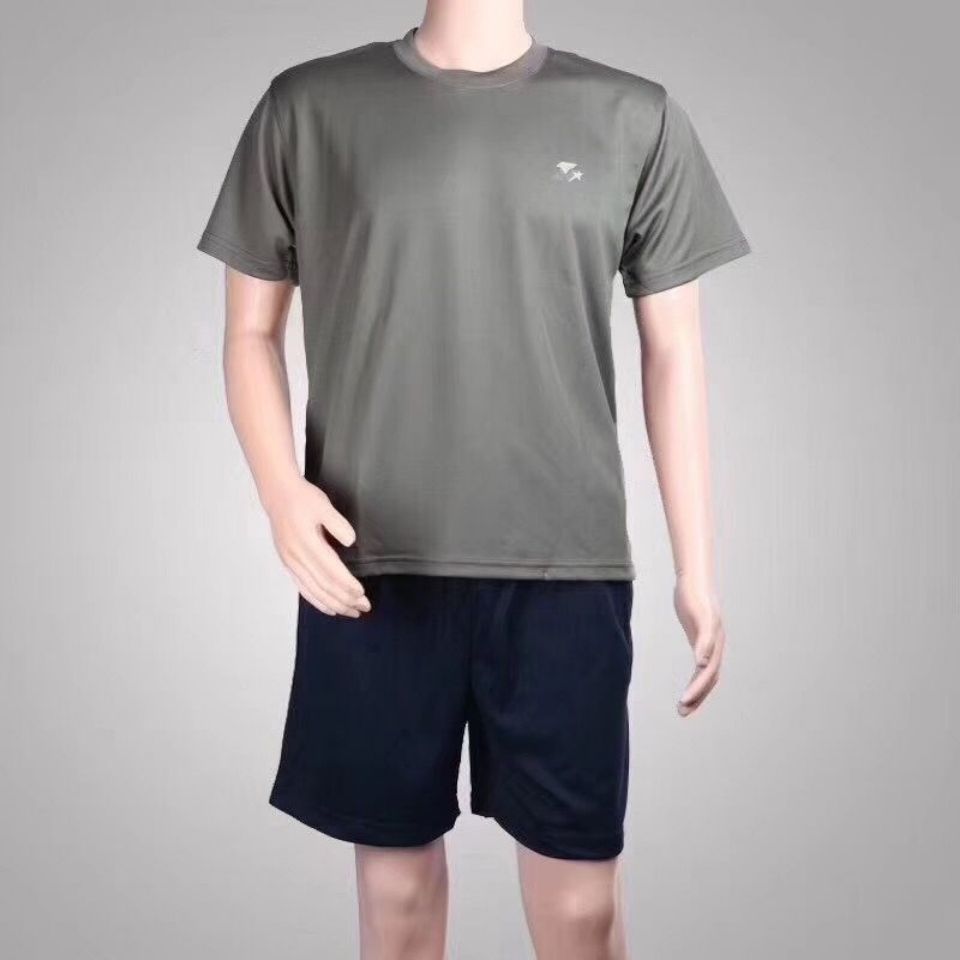 54251-正品体能训练服 半袖短裤套装 圆领汗衫T恤训练体能服-详情图