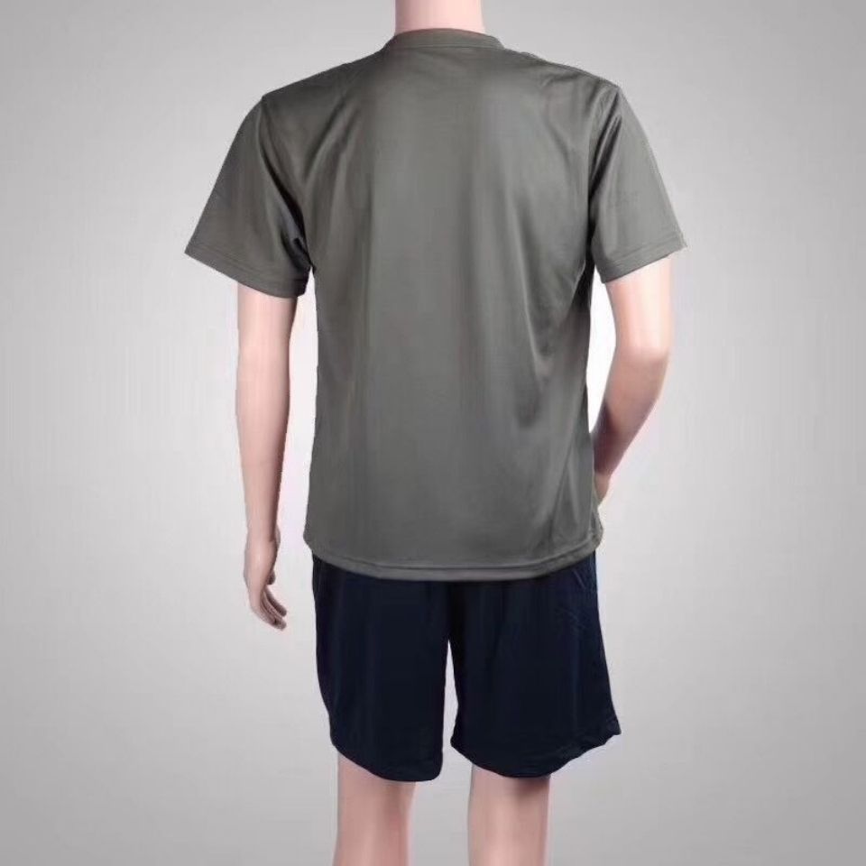 54251-正品体能训练服 半袖短裤套装 圆领汗衫T恤训练体能服-详情图