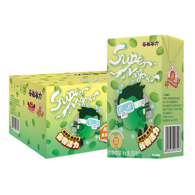 57658/谷粒谷力绿豆浓浆250ml*10入早餐奶谷物杂粮绿豆清凉饮料