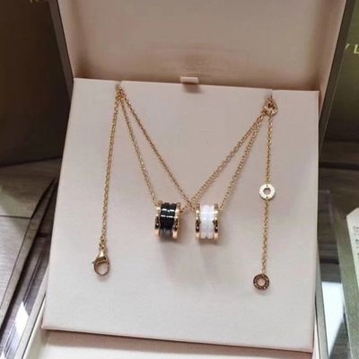 126658/Bulgari格丽黑陶瓷项链女专柜复制小红人慈善款小蛮腰女神经典款