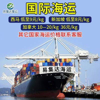 国际快递海运集运邮寄海运到美国加拿大欧洲法国马来西亚新加坡