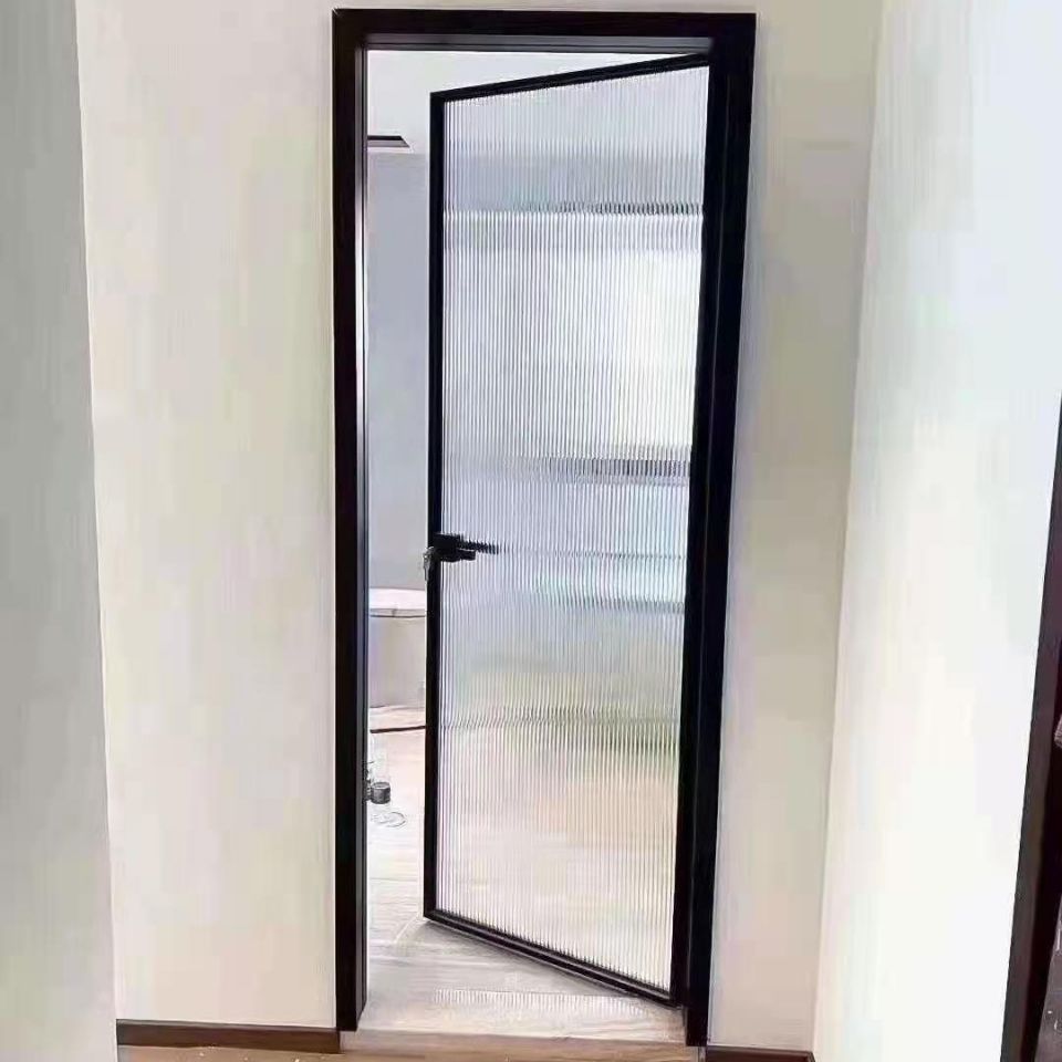 极窄边卫生间厕所门厨房门阳台门长虹玻璃钛镁铝合金洗手间阳台门
