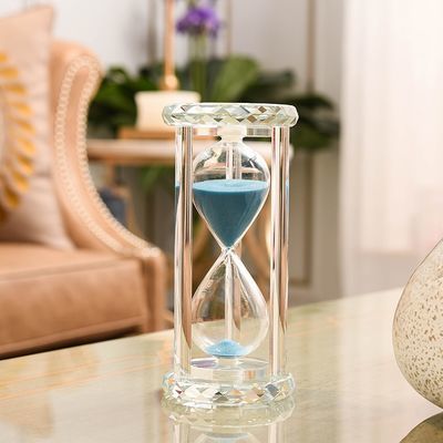 水晶沙漏计时器15分30分钟时间创意生日礼物装饰品玻璃桌面小