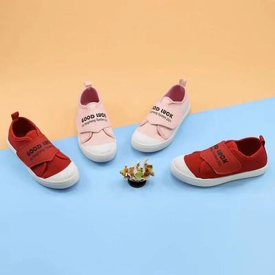 73444/儿童新款帆布休闲鞋春秋季新款一脚蹬男女童运动透气鞋