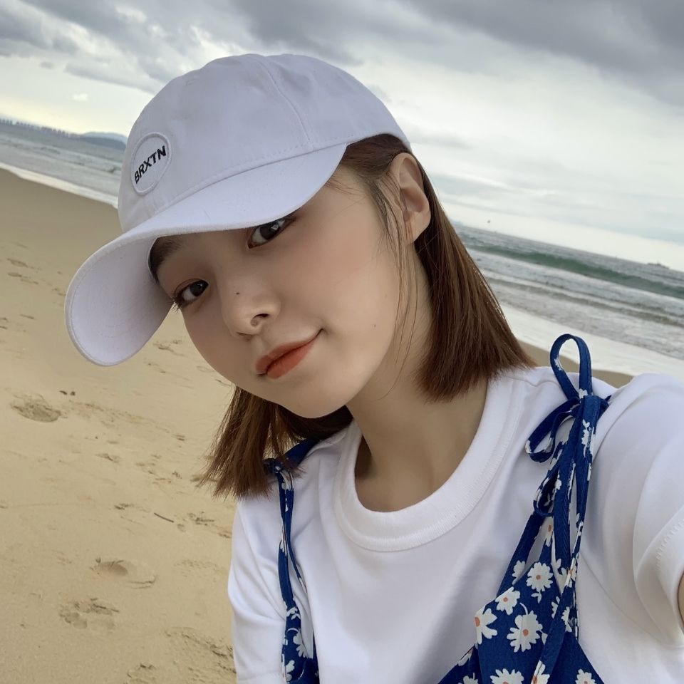 ins letter peaked cap Japanese net red soft top baseball cap trendy Korean version casual sunscreen sun hat women's hat