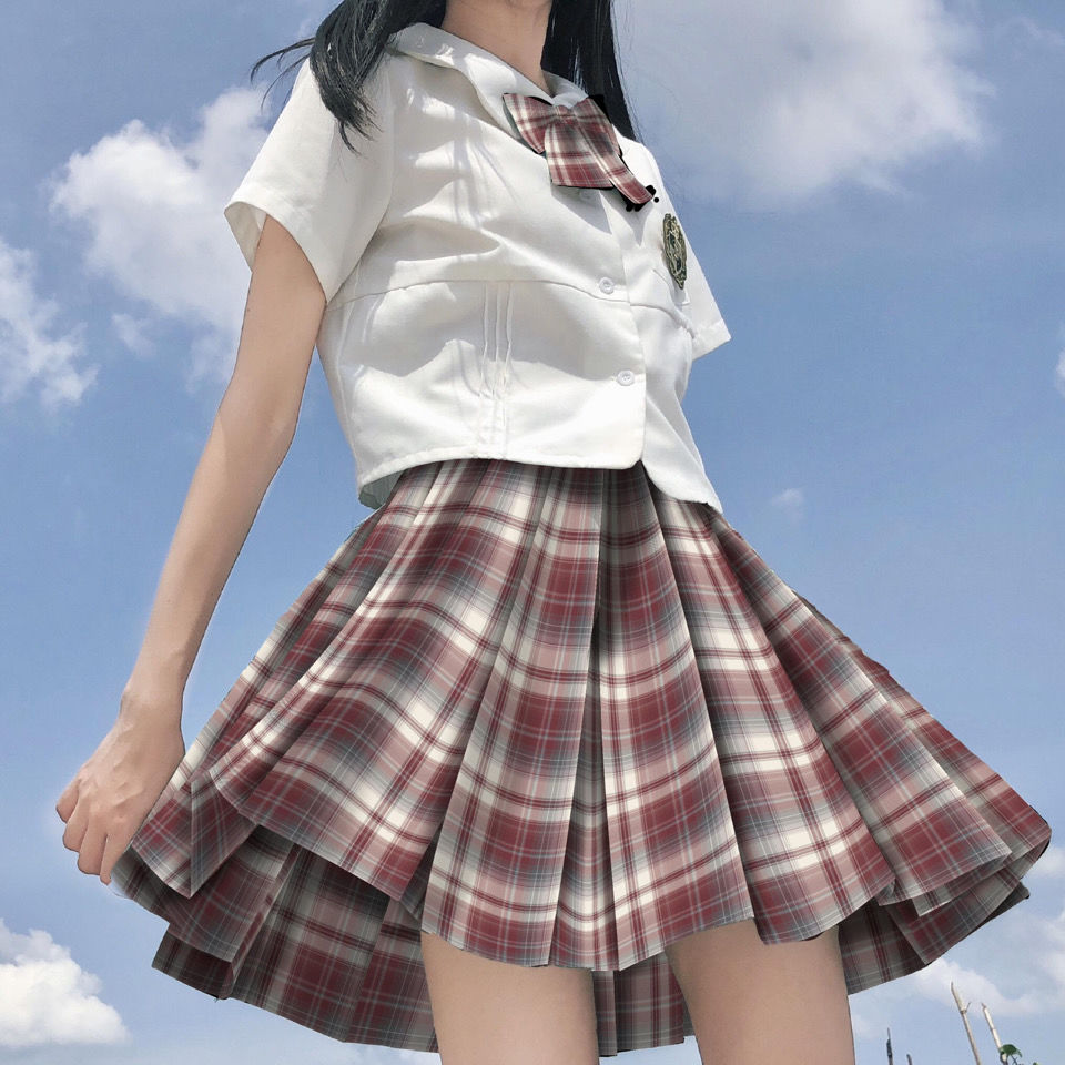 川岛琦jk(朱砂痣)全款原创格裙jk制服裙正版女学生学院风长短裙