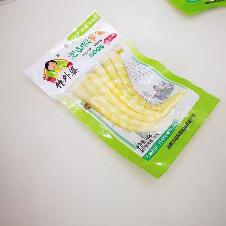 75788-四川 馋外婆泡山椒笋尖100g泡椒笋尖即食笋酸辣笋尖 休闲零食-详情图