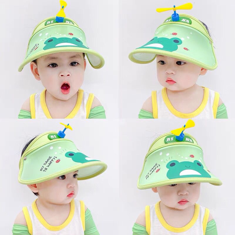 竹蜻蜓儿童遮阳帽春夏季男女童太阳空顶防晒紫外线宝宝薄款帽子