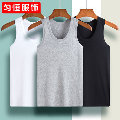 16140/男士背心100%纯棉透气运动夏季中青年修身纯棉背心男圆领打底汗衫