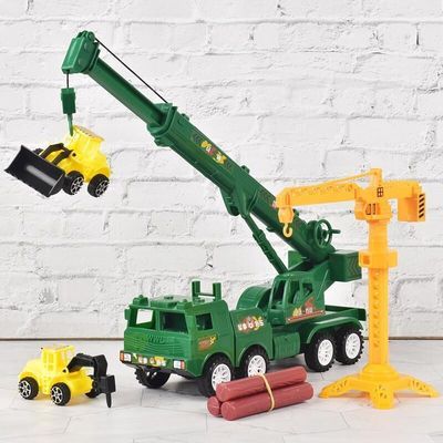 57854/惯性吊车大号工程车吊机起重机消防车儿童玩具汽车模型男孩3-6岁