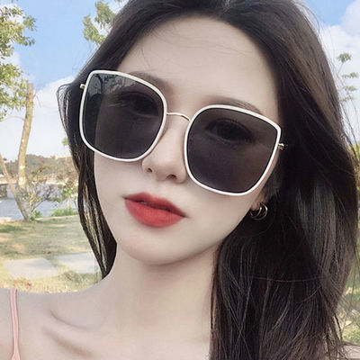 31536/明星同款网红复古GM太阳镜大脸显瘦韩版眼镜圆脸潮墨镜女2021新款