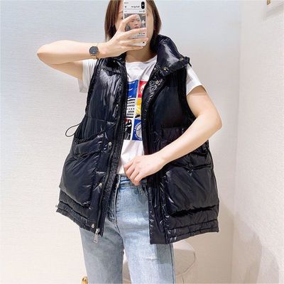 47434/反季新款爆款羽绒服女轻薄欧洲站羽绒马甲女短款白鸭绒外穿背心潮