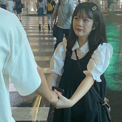 37630/2021夏季新款学院风套装女学生韩版宽松娃娃领衬衫+连衣裙两件套