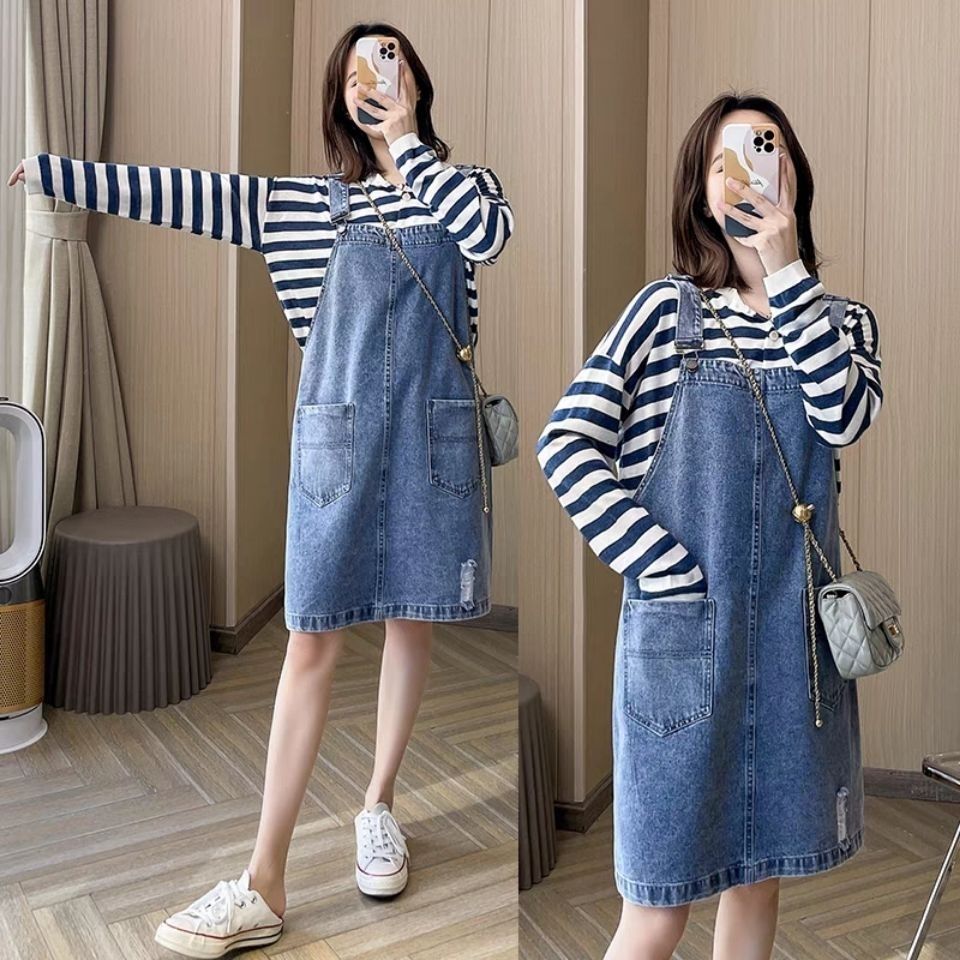 54278-牛仔背带裙女夏季2021新款春秋学生韩版宽松可爱日系小个子短裙子-详情图