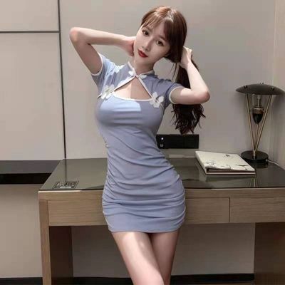 56361/新款旗袍改良版复古年轻款性感紧身包臀连衣裙13