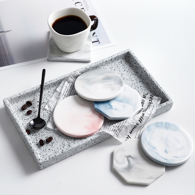 Nordic creative ceramic cup holder thermal insulation dining pad water cup pad tea cup pad coffee cup pad fire paint seal demoulding board pad