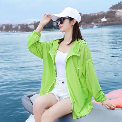 24417/时尚洋气防晒衣女2021夏装新款薄款小开衫外套宽松百搭透气防晒服