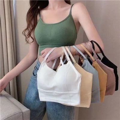 26723/1-3件装 网红内衣女学生韩版吊带背心女抹胸式裹胸文胸无钢圈外穿