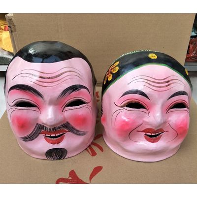 牛皮纸大头娃娃头套娃娃大头人秧歌服装舞狮舞龙儿童成人社火道具