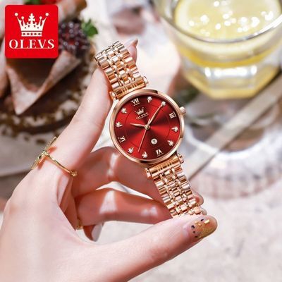 28593/欧利时手表女ins风女表时尚潮流学生表超薄防水简约气质女士手表