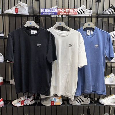 adidas三叶草男装21夏新款圆领透气短袖T恤GN3497 GN3453 GN3454