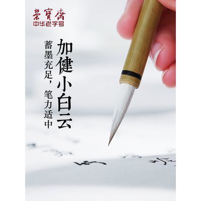 98283/荣宝斋毛笔套装加健白云初学者书法国画文房四宝兼毫大白云中白云