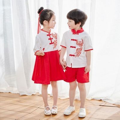 39718/六一儿童中国风合唱服演出服男女童古装幼儿园诗歌朗诵国学表演服