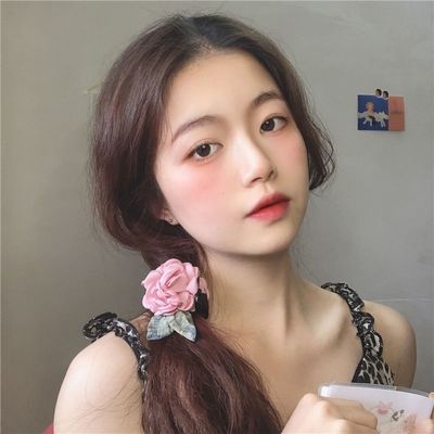 28242/原创甜酷昭和复古立体玫瑰花后脑勺抓夹发夹仙女温柔甜美发饰头花