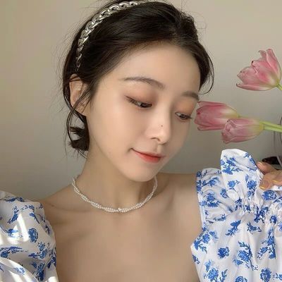 37263/2021年新款珍珠锁骨链女小众设计感个性时尚气质甜美风项链配配饰