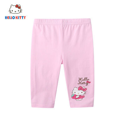 Hello Kitty凯蒂猫童装女童夏季上新薄款婴幼儿休闲七分打底裤