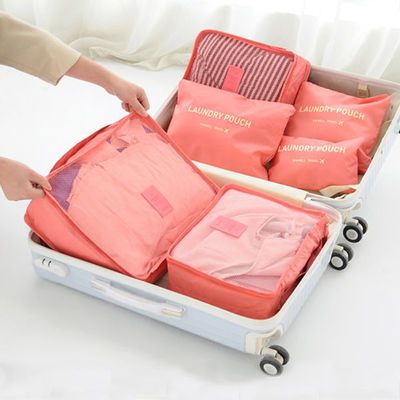 35310/旅行收纳袋子套装行李化妆收纳包衣服旅游衣物六件套多功能分装