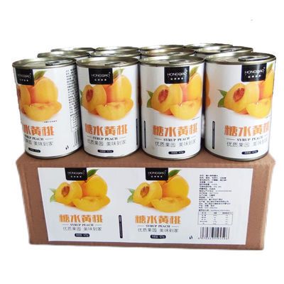 砀山黄桃罐头6/12罐X425g罐整箱新鲜糖水黄桃罐头砀山特产