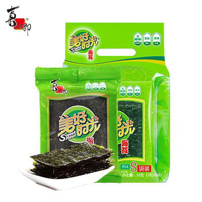 36710/广东特色小吃喜之郎美好时光原味夹心海苔卷即食寿司紫菜休闲零食