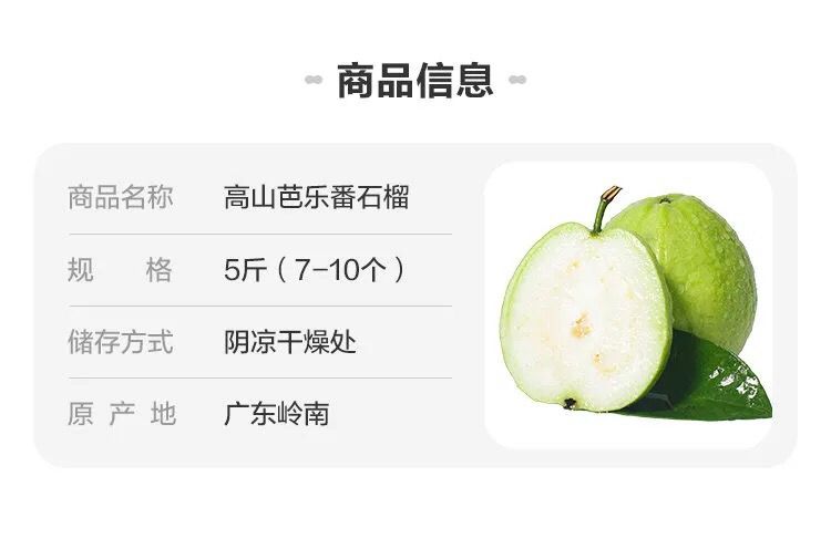 水果-广东茂名番石榴白心芭乐果清脆可口新鲜当季水果批发