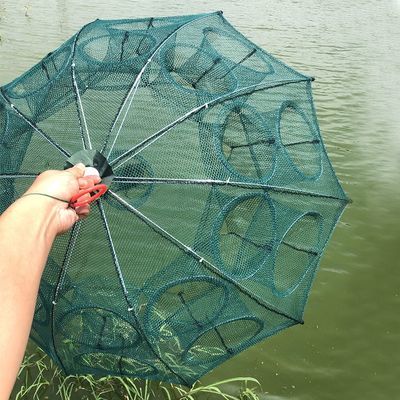 64934/虾笼捕鱼笼渔网工具折叠抓鱼泥鳅黄鳝笼自动捕龙虾地网手抛网神器
