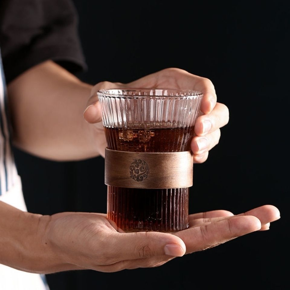 玻璃咖啡杯高颜值ins风家用水杯透明隔热杯子耐热创意简约喝水杯