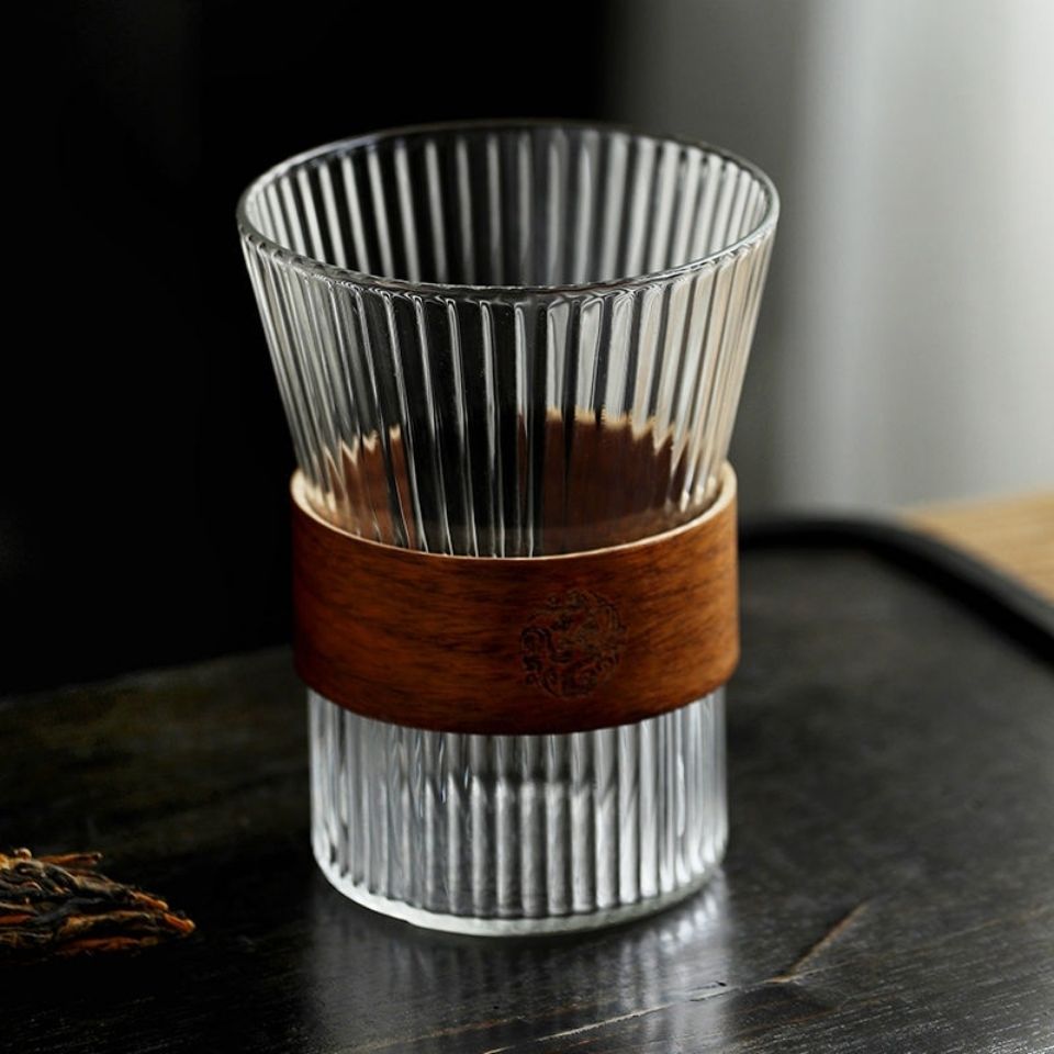 玻璃咖啡杯高颜值ins风家用水杯透明隔热杯子耐热创意简约喝水杯