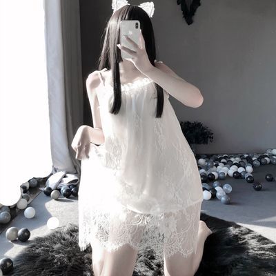 33410/性感睡衣女迷人夏季吊带蕾丝花边睡裙新款时尚火辣动人大码家居服