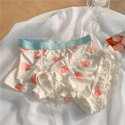 105439/情侣内裤蜜桃款日系性感网纱男女士双人纯棉裆舒适透气情侣款套装