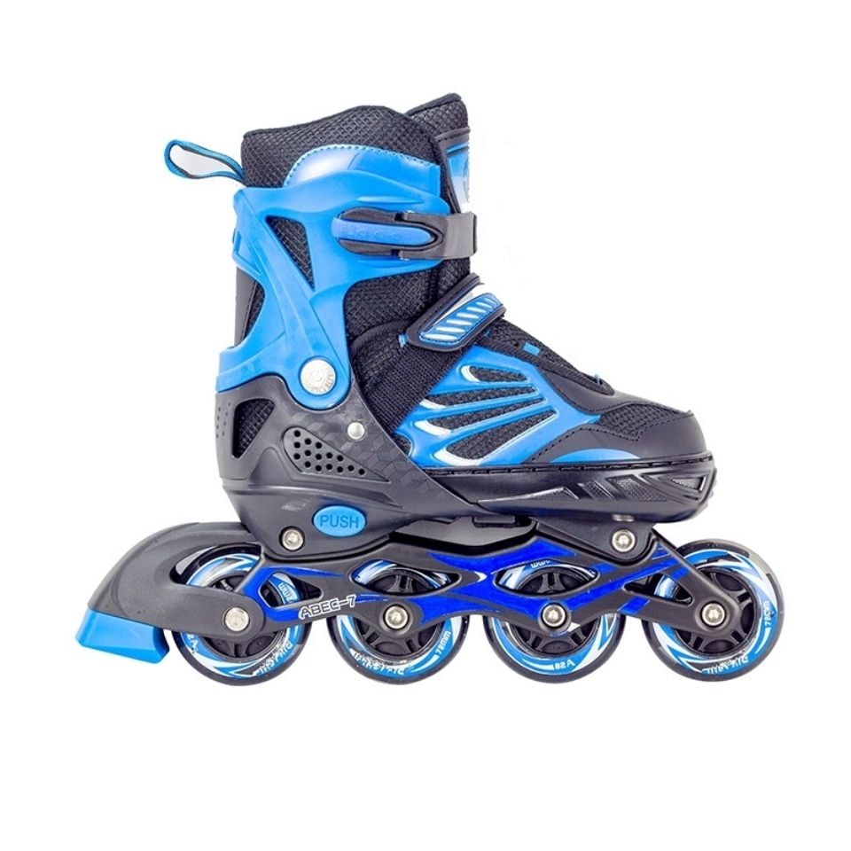 迪卡仕溜冰鞋儿童全套装滑冰轮闪光轮滑鞋旱冰鞋男女初学者可调节
