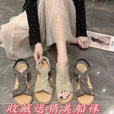36930/凉鞋女2021新款夏网红ins潮百搭学生时尚外穿配裙子仙女罗马鞋女